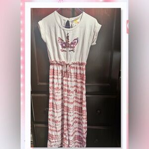 Kids Pink and White Crown playsuit